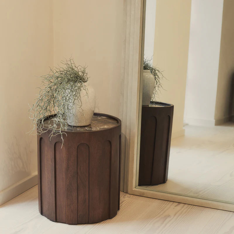 Miroir Arche Luciana Plein Pied Effet Béton 200x100 cm
