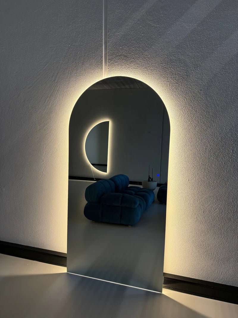 Miroir Mural Luna LED Premium 200x100 cm avec Éclairage Intégré
